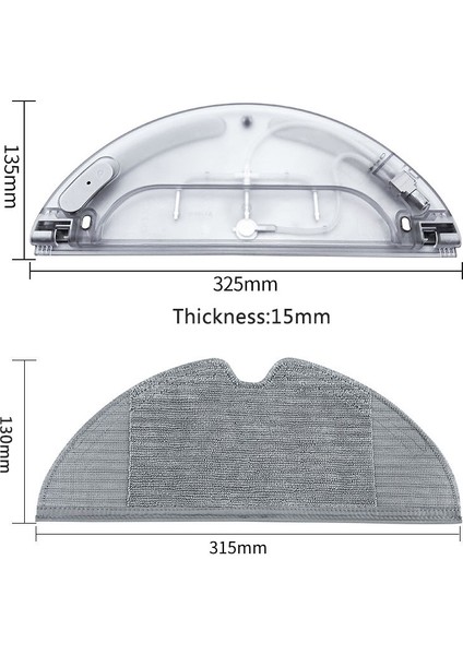 Xiaomi Mijia Mi 1c Robot Süpürge Yedek Parçaları Ev Aksesuarları Için 2 Adet Yedek Paspas Bezi Su Tankı (Yurt Dışından) fiyatları