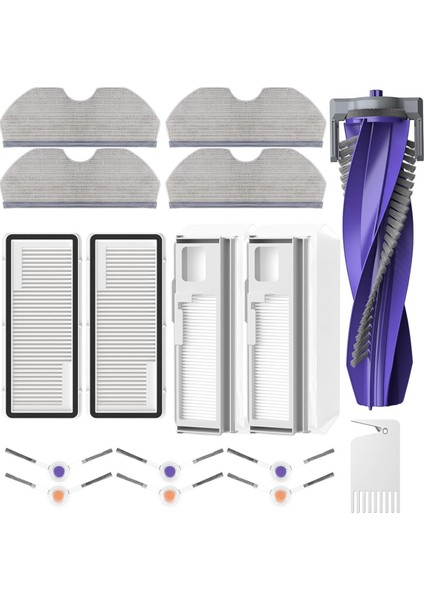 Narwal Freo x Plus/freo x Ultra Elektrikli Süpürge Ana Yan Fırça Hepa Filtre Paspas Bezi Toz Torbaları Yedek Parçaları (Yurt Dışından)