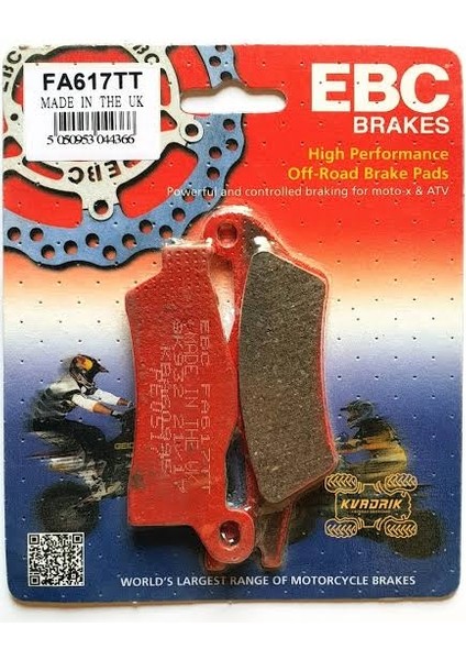 Fren Balatası Carbon Fa617tt Can Am Outlander Sağ & 500 650 8
