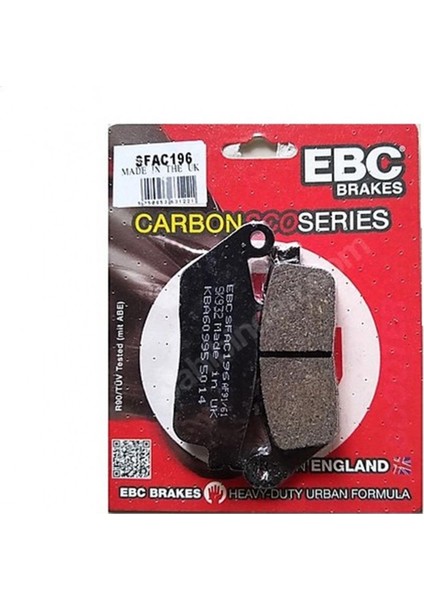 Fren Balatası Carbon Sfac196 X-max 250 (10-17) Forza 250 (18-