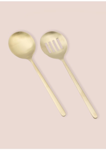 Giallo Servis Seti Şampanya Gold 2 Parça