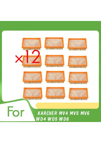 12 Adet 2.863-005.0 Hepa Filtre Karcher Mv4 Mv5 Mv6 Wd4 Wd5 Wd6 Elektrikli Süpürge Islak ve Kuru Elektrikli Süpürge Filtresi (Yurt Dışından)