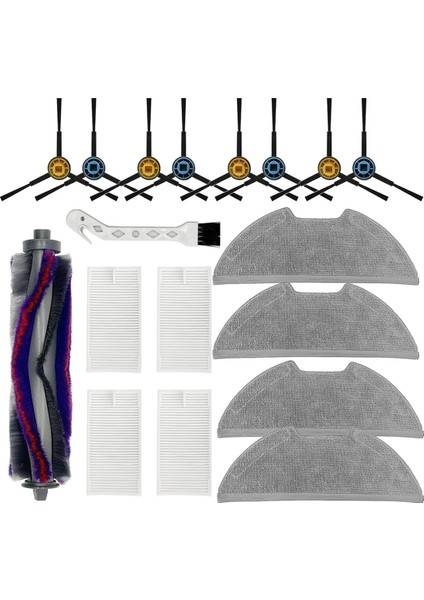 Eureka E10S Robot Süpürge Için Yedek Parça Seti Ana Fırça Filtreleri Paspas Yan Fırçalar Temizleme Fırçası (Yurt Dışından)