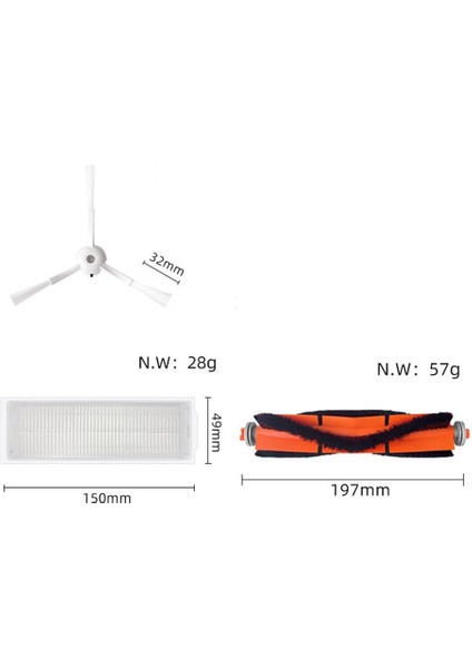 Xiaomi Robot Vakum MJST1S/MOP2 Lite Parçaları Ana Yan Fırça Hepa Filtre Paspas Bezi (Yurt Dışından) fiyatları