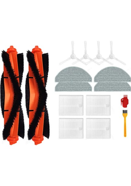 Xiaomi Robot Vakum E10,E12 Aksesuarları Için Fırçalar B112 Elektrikli Süpürge Aksesuarları Filtre Paspas Bezi Ana Yan Fırça Seti (Yurt Dışından)