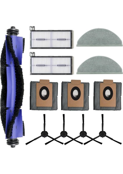 Eufy Robovac X8 Pro Ses Kendiliğinden Boşalan Istasyon Robot Vakum Ana Yan Fırça Hepa Filtre Paspas Pedi Toz Torbası Aksesuarları (Yurt Dışından)