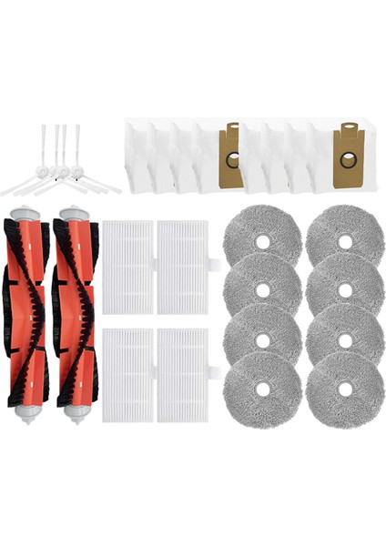 Inic IX10 Yedek Ana Yan Fırça Hepa Filtre Paspas Pedleri Toz Torbaları Yedek Parçalar Aksesuarlar (Yurt Dışından)