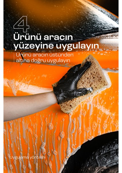 Araba Yıkama ve Parlatma, Ph Nötr cilası Oto Şampuan Portakal 1000ml - Hızlı Köpüren