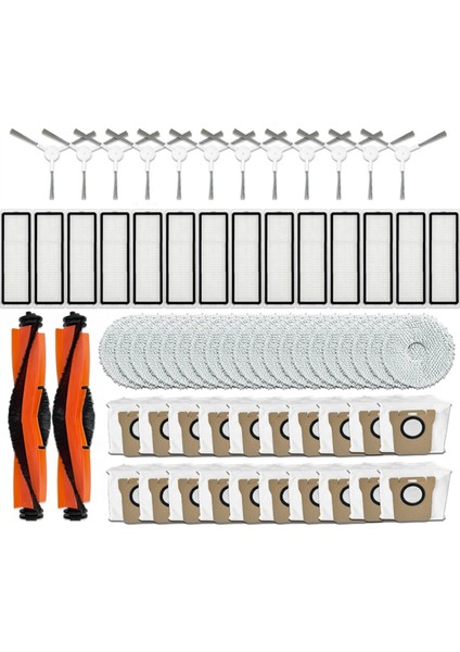 Xiaomi Mijia Omni 2 C102CN, B101CN, B116, BB116CN, X10+, X20+ Plus Parçaları Ana Yan Fırça Filtre Paspas Bezi Torbaları (Yurt Dışından)