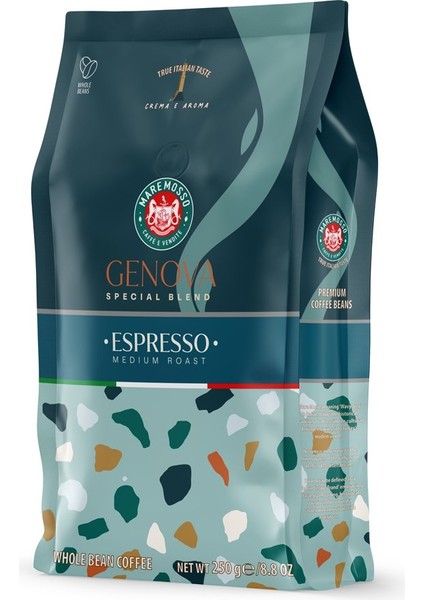 Espresso Genova Blend 250 gr (Çekirdek Veya Öğütülmüş) Kahve