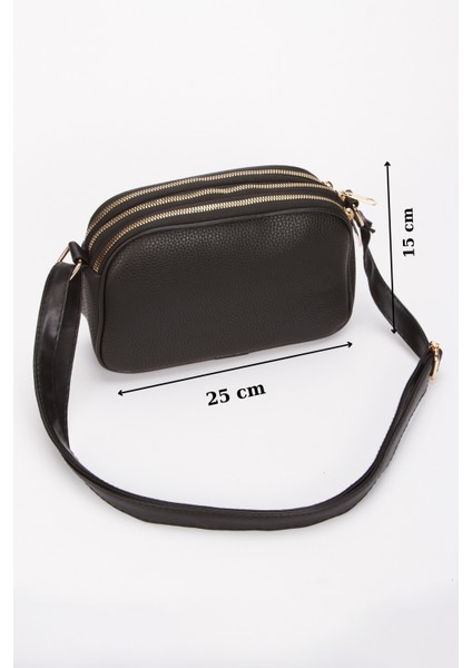 Kadın 3 Bölmeli Astarlı Ayarlanabilir Kolon Askılı Çapraz Omuz Çantası A214 fırsatları