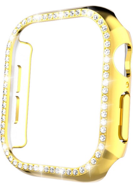 Gold 42 mm Taşlı Apple Watch Kasa ve Ekran Koruyucu