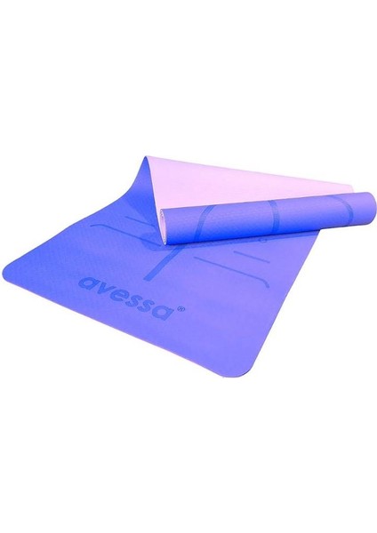 Tpe-50 Çift Renk Tpe Pilates Minderi Mor