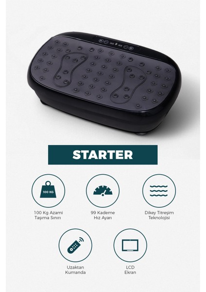 Starter Model Yüksek Titreşimli Spor Cihazı Vibration Plate