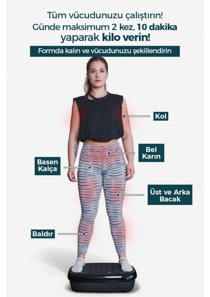 Starter Model Yüksek Titreşimli Spor Cihazı Vibration Plate