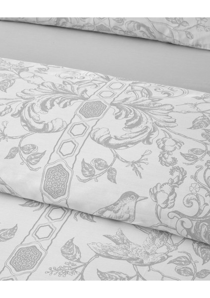 Dainty Bird Pamuk Saten Çift Kişilik Nevresim Takımı 200 x 220 cm Gümüş fırsatları