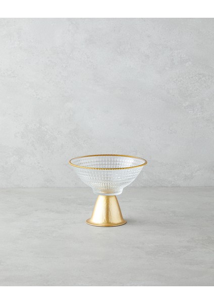 Glow Cam Sunumluk 16 cm Şeffaf-Gold
