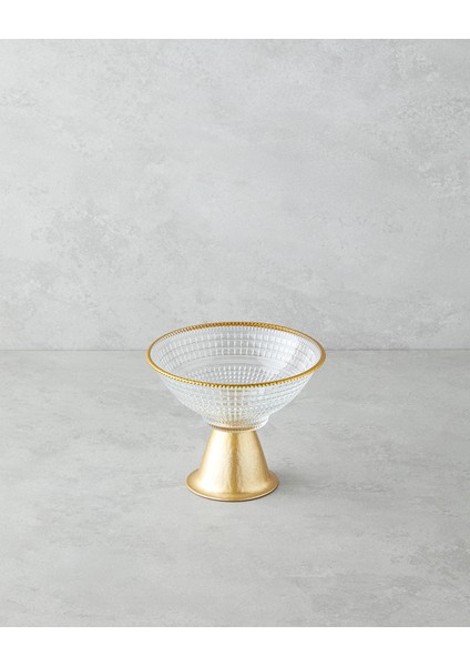 Glow Cam Sunumluk 16 cm Şeffaf-Gold fiyatları