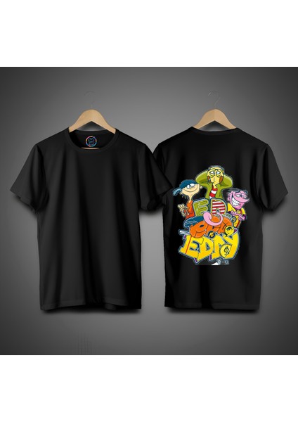 Ed Edd ve Eddy Tasarım Baskılı %100 Premium T-Shırt