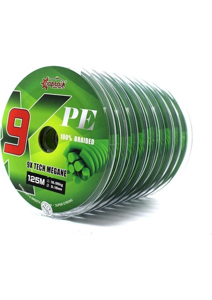 X9 Megane Tech Pe 9 Örgü Ip Misina 125MT Dark Green
