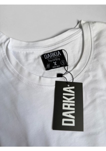Rapçi Maymun Baskılı Bisiklet Yaka Normal Kalıp Beyaz Tişört T-Shirt