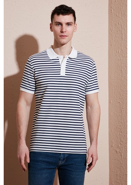Pamuklu Regular Fit Çizgili Polo Yaka T Shirt Erkek Polo Yaka T Shirt 5903009 fiyatları