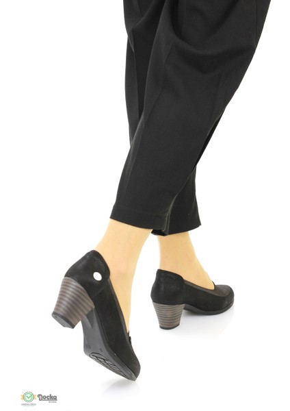 Kadın Deri Kısa Topuklu Klasik Ayakkabı M26YA3380 indirimleri