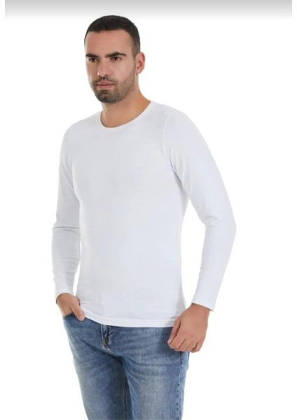 385 Erkek Modal Uzun Kol Sıfır Yaka Atlet 6 Adet