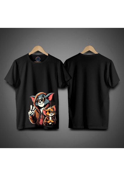 Tom And Jerry Tasarım %100 Pamuklu Premıum T-Shırt