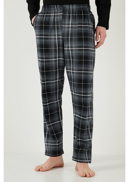 Ekoseli Cepli Beli Lastikli % 100 Pamuk Regular Fit Pijama Takımı Erkek Pijama Takımı 6572001 fırsatları