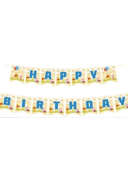 Banner Disney Winnie The Pooh Yemek Takımı Parti Malzemeleri Masa Örtüsü Bardak Plaka Pooh Balon Çocuk Doğum Günü Cadılar Bayramı Süslemeleri (Yurt Dışından)