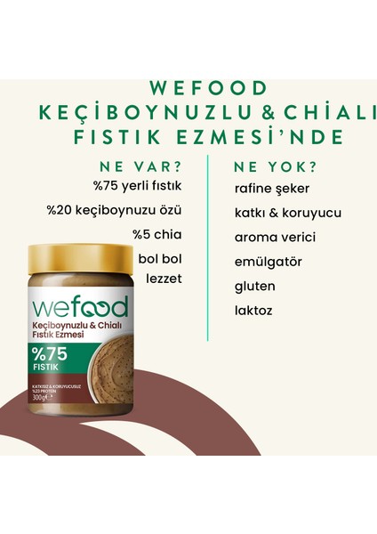 Keçiboynuzlu & Chialı Fıstık Ezmesi 300 G