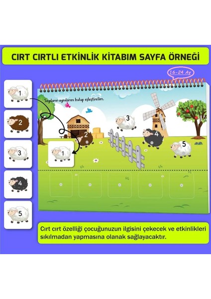 Y.z. 16-24 Ay Konuşma ve Dikkati Geliştiren Cırt Cırtlı Etkinlik Kitabım ve 16-36 Ay Konuşturan Oyuncak Ikili Seti