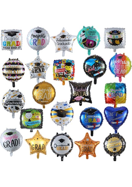 18 Inç Mezuniyet Balon Mezuniyet Partisi Dekorasyon 2022 Kutlama Helyum Folyo Balonlar Mezuniyet Lise Lisansüstü Dekor (Yurt Dışından) modelleri