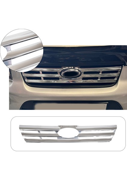 Ford Connect Uyumlu 2009-2014 Krom Ön Panjur Paslanmaz Çelik