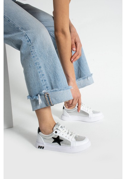 Nesan Kadın Beyaz Siyah Günlük Spor Ayakkabı modelleri