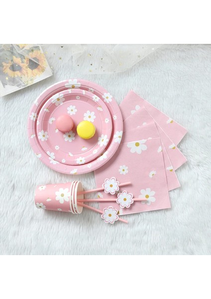 5 Adet Balon Papatya Temalı Doğum Günü Partisi Dekor Pembe Tek Kullanımlık Sofra Papatya Kağıt Tabak Peçete Banner Papatya Doğum Günü Şapkası 1 Yıl Bebek Duş (Yurt Dışından) modelleri