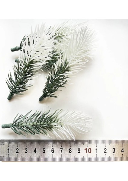 10 cm Degrade Beyaz 10 Adet Çam Dalları Yapay Bitkiler Noel Düğün Ev Ağacı Süslemeleri Dıy El Sanatları Buket Hediye Kutusu Sahte Bitkiler Iğne (Yurt Dışından)