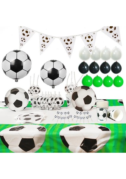 Straw-10 Adet Beyaz Futbol Futbol Tema Sofra Seti Fincan Plaka Çocuklar Kız Erkek Favor Mutlu Doğum Günü Partisi Malzemeleri Bebek Duş Dekor (Yurt Dışından) fiyatları
