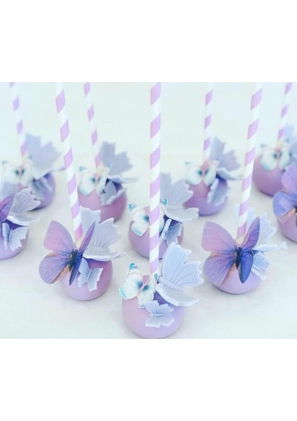 Açık Mor Payet 25PCS Açık Pembe Mavi Mor Kağıt Pipet Biyobozunur Parti Pipet Erkek Kız Bebek Duş Cinsiyet Ortaya Doğum Günü Düğün Dekorasyon (Yurt Dışından)