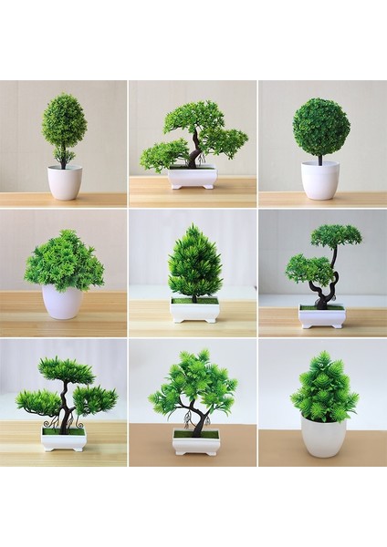 21 Resim Olarak Yapay Bitkiler Saksı Yeşil Bonsai Küçük Ağaç Çim Bitkileri Pot Süs Ev Bahçe Dekorasyonu Için Sahte Çiçekler Düğün Parti (Yurt Dışından)
