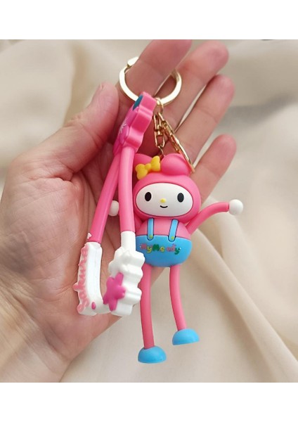 Kuromi Ayaklı 3D Silikon Anahtarlık Araba Çanta Cüzdan Süsü Aksesuar