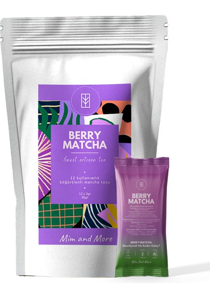Berry Matcha Tekli Şase – 12 Günlük Özel Paket, 12X3 gr