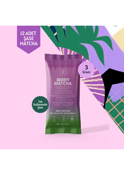 Berry Matcha Tekli Şase – 12 Günlük Özel Paket, 12X3 gr fırsatları