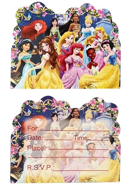 Kek Bayrağı 1 Adet Disney Altı Prensesler Tema Parti Dekorasyon Prenses Mutlu Doğum Günü Bayrağı Kek Topper Lateks Balon Seti Kağıt Tabak Malzemeleri (Yurt Dışından)