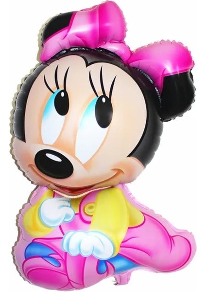 Balon-1 Adet Disney Minnie Mouse 1st Doğum Günü Dekor Bebek Kız Iyilik Parti Dekoru Bebek Kız Için Diy Doğum Günü Balon Dekor Bebek Duş Hediyeleri (Yurt Dışından)