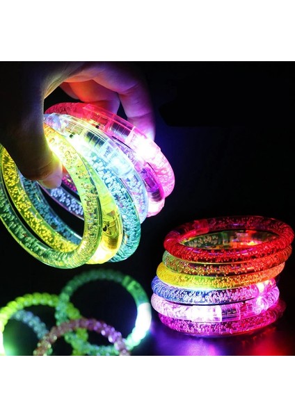 Yeşil 02 1 Pc Flaş Dans Bilezikler Bileklikler Karanlıkta Yanıp Sönen LED Bilek Glow Bileklik Karnaval Doğum Günü Hediyesi Neon Parti Malzemeleri (Yurt Dışından) fiyatları