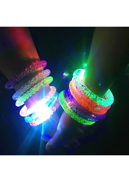 Yeşil 02 1 Pc Flaş Dans Bilezikler Bileklikler Karanlıkta Yanıp Sönen LED Bilek Glow Bileklik Karnaval Doğum Günü Hediyesi Neon Parti Malzemeleri (Yurt Dışından) modelleri