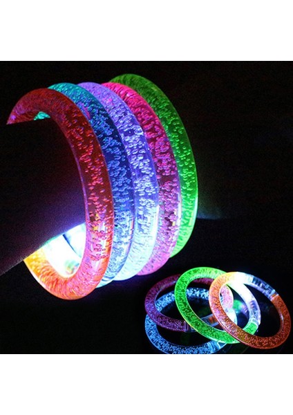Yeşil 02 1 Pc Flaş Dans Bilezikler Bileklikler Karanlıkta Yanıp Sönen LED Bilek Glow Bileklik Karnaval Doğum Günü Hediyesi Neon Parti Malzemeleri (Yurt Dışından) indirimleri