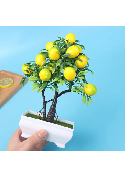 Ev Partisi ve Bahçe Dekorasyonu Için Yapay Limon Bitkileri Saksı Sahte Çiçek (Yurt Dışından) modelleri